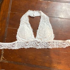 White lace bralette